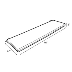 Stone Leala Texture Outdoor Bench Cushion