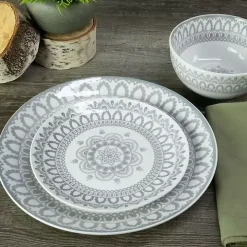 Stone Lila Patterned 12-pc. Dinnerware Set