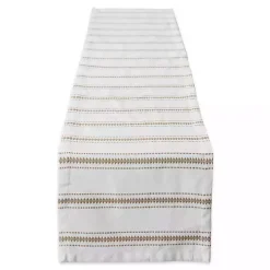 Stone Zig Zag Dobby Stripe Runner