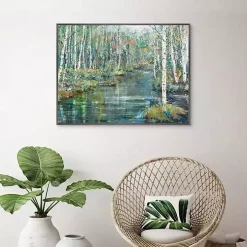 Streaming Framed Canvas Art Print