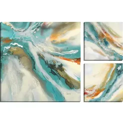 Striations I, II & III Canvas Art Prints, Set of 3