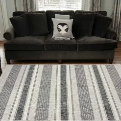 Stripe Weave Sun Shower Outdoor Area Rug, 7x9