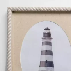 Striped Lighthouse Framed Art Prints, Set of 2
