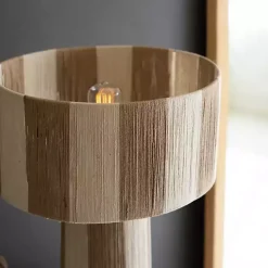 Striped Natural Jute Table Lamp