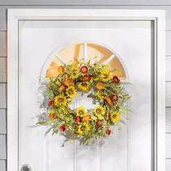 Sunflower Mixed Floral Wreath