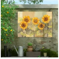 Sunflower Sunshades Outdoor Canvas Art Print