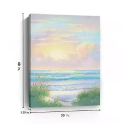 Sunlit Waves Canvas Art Print