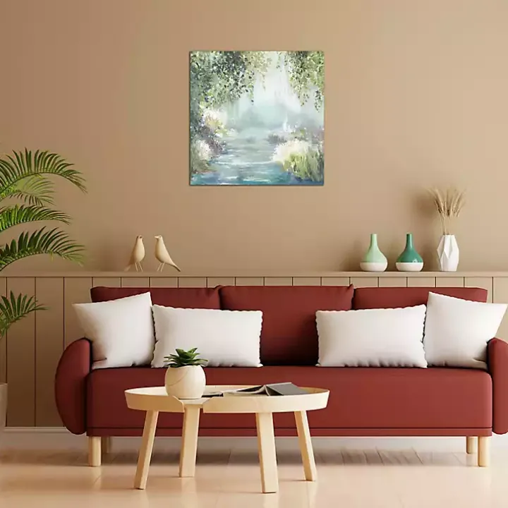 Sunny Forest Path Canvas Art Print