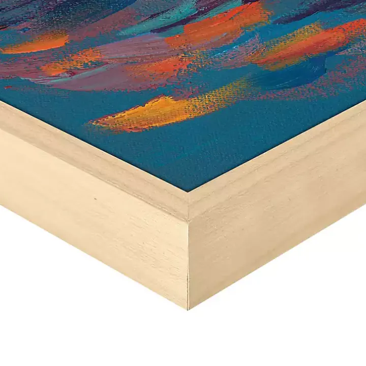 Sunset in Mykonos Framed Canvas Art Print