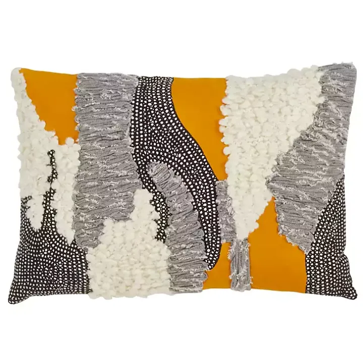 Sunshine Boucle Textured Lumbar Throw Pillow