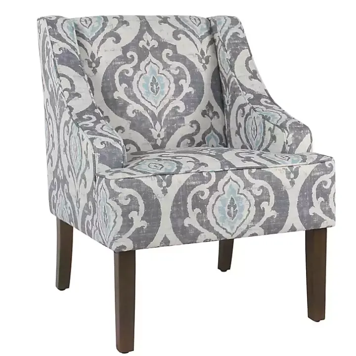 Suri Blue Swoop Accent Chair