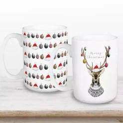 Sweater Deer Mugs, Set of 2