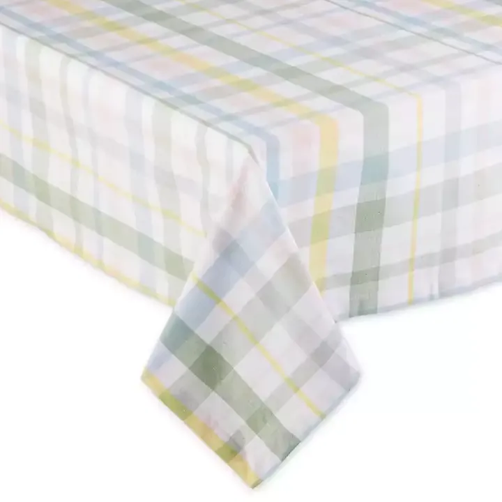 Sweet Spring Plaid Tablecloth, 52 in.