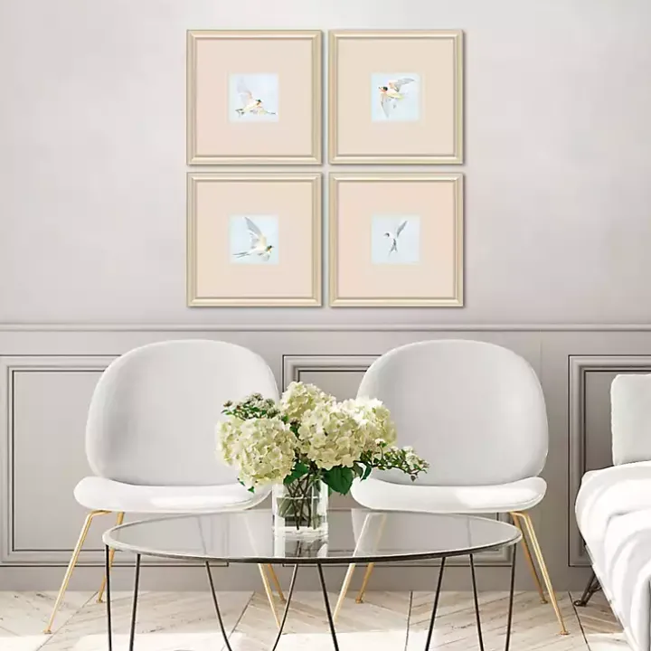 Swift Birds Framed Art Prints, Set of 4
