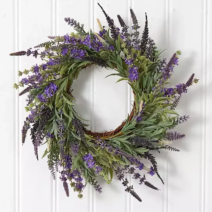 Swirled Lavender and Greenery Wreath