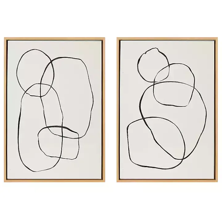 Sylvie Going in Circles Canvas Prints, Set of 2
