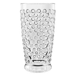 Tall Clear Embossed Acrylic Tumblers, Set of 6