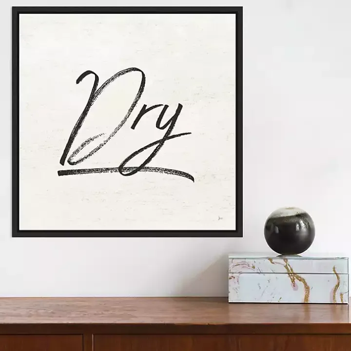 Tan and Black Dry Laundry Framed Wall Plaque