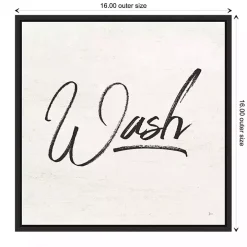 Tan and Black Wash Laundry Framed Wall Plaque