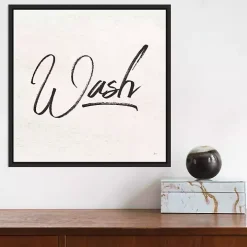 Tan and Black Wash Laundry Framed Wall Plaque