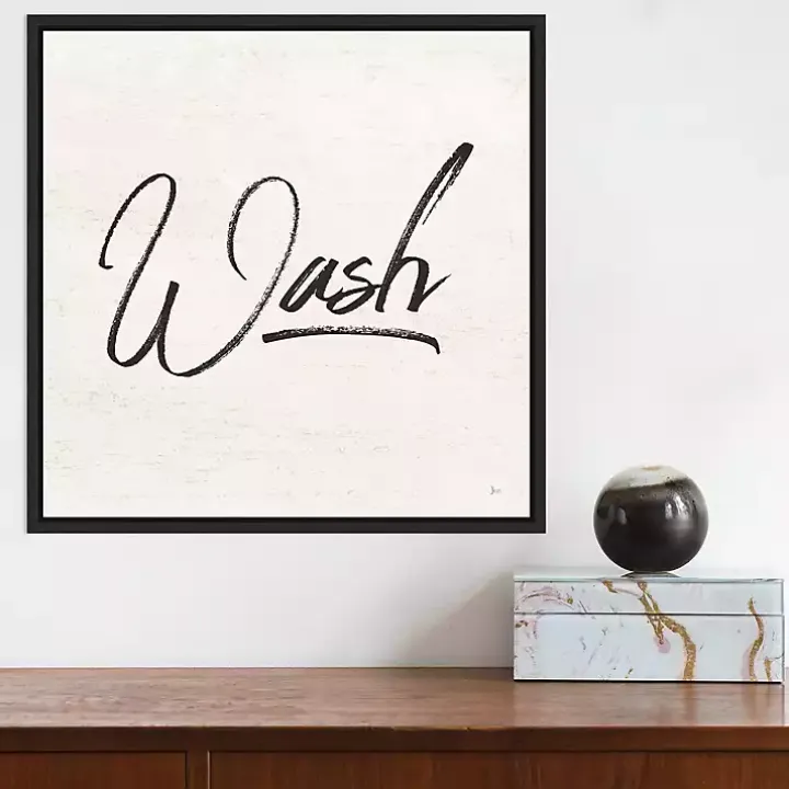 Tan and Black Wash Laundry Framed Wall Plaque