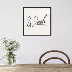 Tan and Black Wash Laundry Framed Wall Plaque