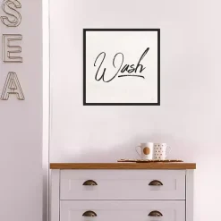 Tan and Black Wash Laundry Framed Wall Plaque