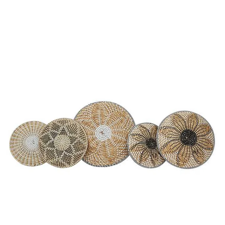 Tan Bohemian Seagrass 5-pc. Wall Plaque Set