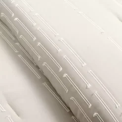 Tan Clipped Stripe 3-pc. Cali King Comforter Set