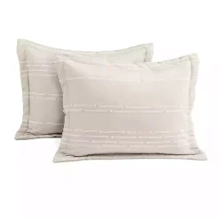 Tan Clipped Stripe 3-pc. Cali King Comforter Set