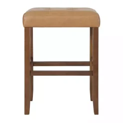 Tan Faux Leather Madison Walnut Bar Stool