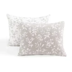 Tan Floral Reversible 3-pc. Full/Queen Quilt Set