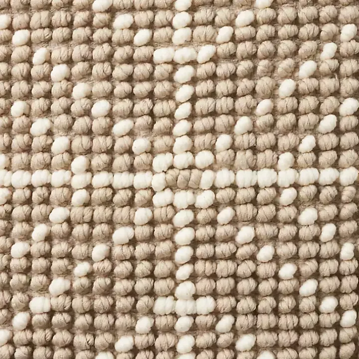 Tan Looped Snowflake Pillow