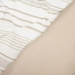 Tan Pintuck Stripe Full/Queen 5-pc. Comforter Set