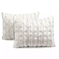 Tan Pintuck Stripe King 5-pc. Comforter Set