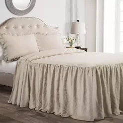 Tan Ruffle Skirt 3-pc. King Comforter Set