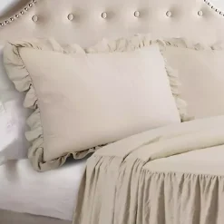 Tan Ruffle Skirt 3-pc. King Comforter Set