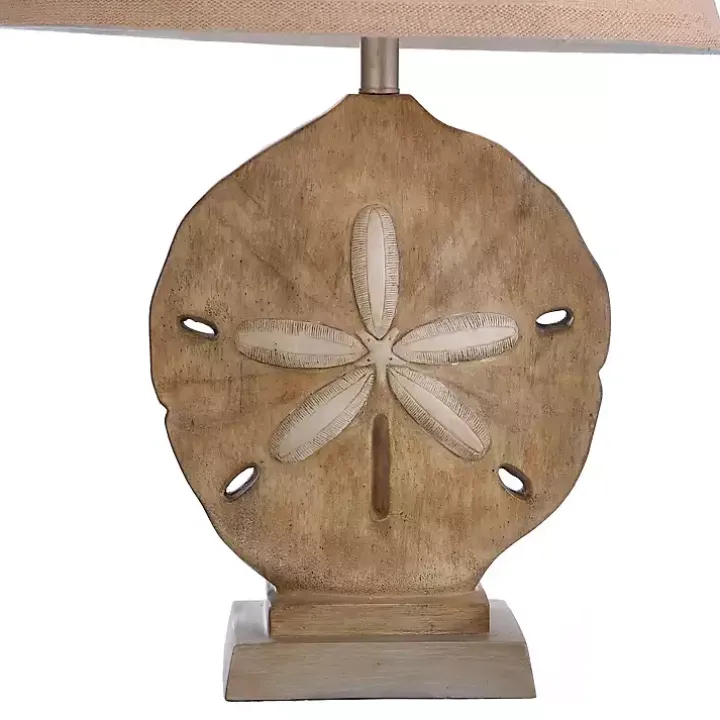Tan Sand Dollar Table Lamp