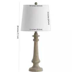 Tan Tapered Column Rhett Table Lamp