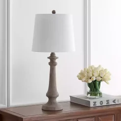Tan Tapered Column Rhett Table Lamp