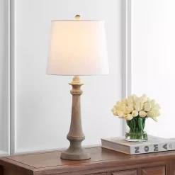 Tan Tapered Column Rhett Table Lamp