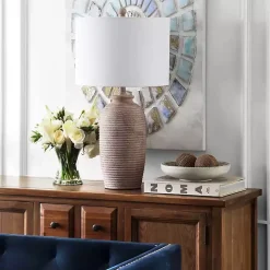 Tan Textured Kensin Table Lamp
