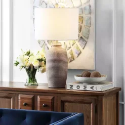 Tan Textured Kensin Table Lamp