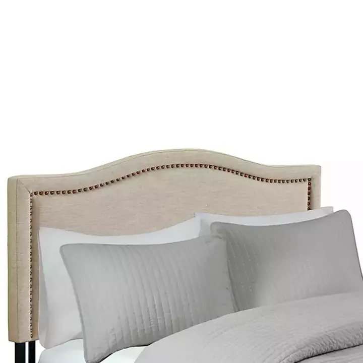 Tan Upholstered Augusta King Headboard
