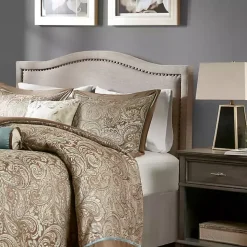Tan Upholstered Augusta Queen Headboard