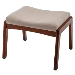 Tan Upholstered Natasha Ottoman Stool