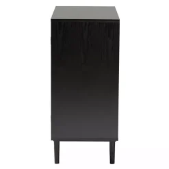 Tara Two-Tone Espresso Rattan Cabinet