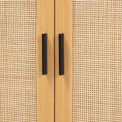 Tara Two-Tone Espresso Rattan Cabinet