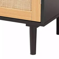 Tara Two-Tone Espresso Rattan Cabinet