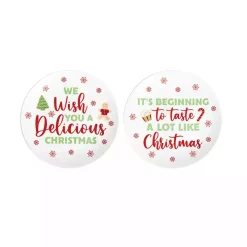 Tastes Like Christmas Ceramic Plates, Set of 2